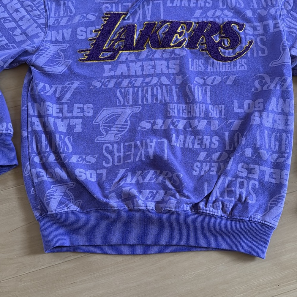 NBA LOS ANGELES LAKERS PURPLE UNISEX HOODIE SIZE XS - Picture 5 of 8